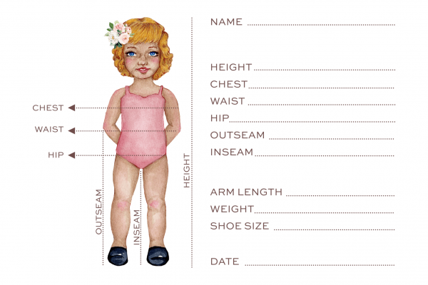 Leah Pitkin measurement chart downloadable