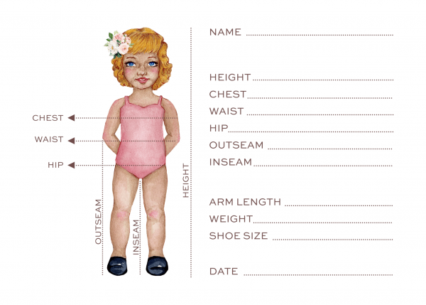 Leah Pitkin measurement chart downloadable