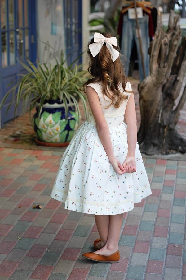 Opal vintage dress with tiny flowers