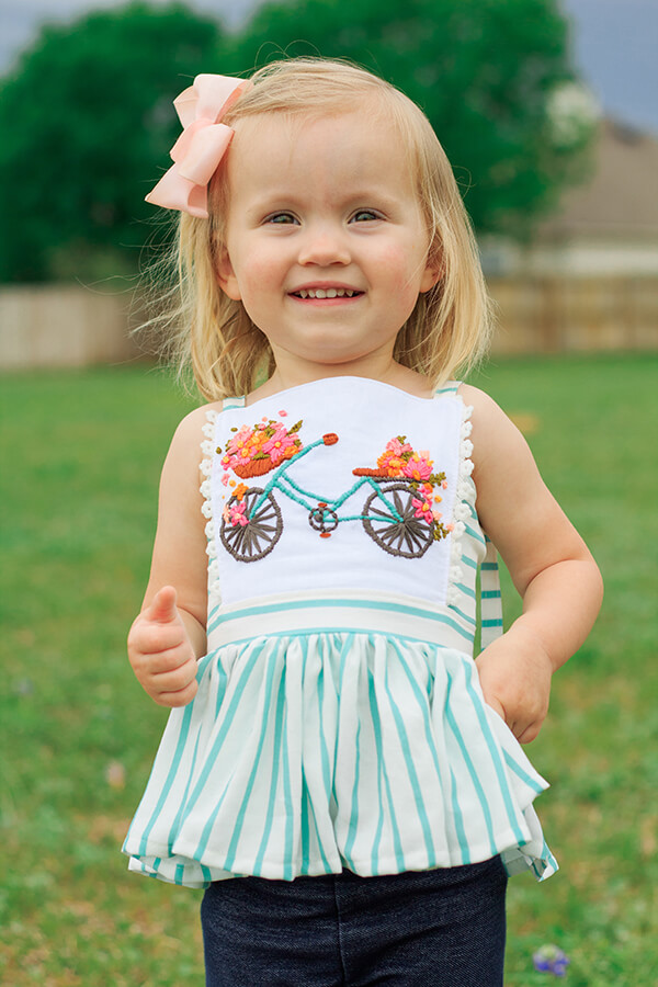 Bristol little girls striped top