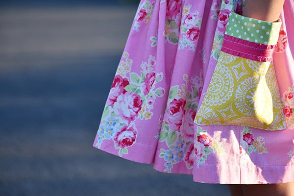 girls vintage summer dress pocket