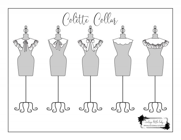 Colette Collar FREE Coloring Page | Vintage Little Lady