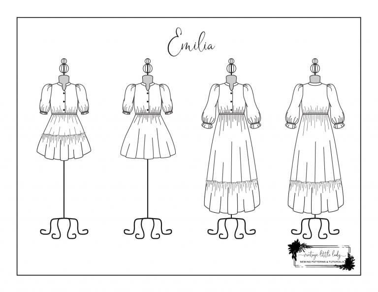 Emilia FREE Coloring Page | Vintage Little Lady
